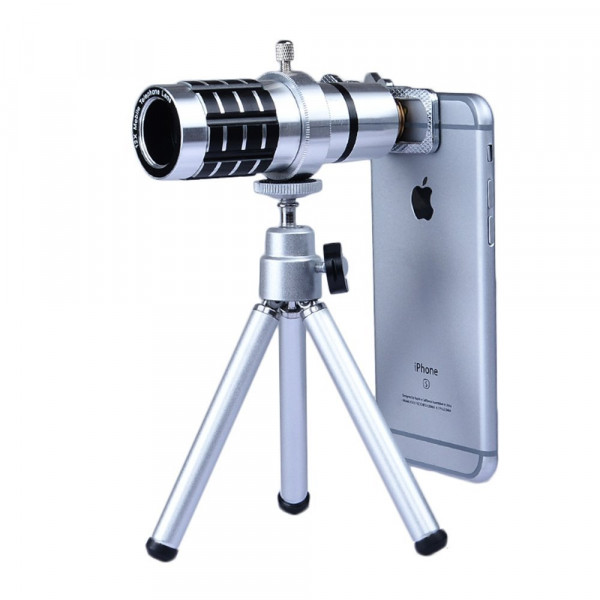 Apexel 12 x Manueller Fokus Teleobjektiv Kamera Objektiv Kit mit Mini-Stativ und Universal Clip für Smartphone-37